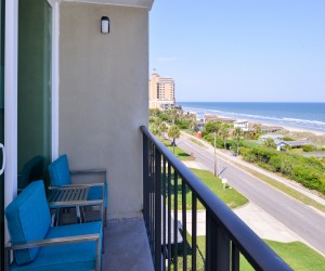 Private balcony with ocean views